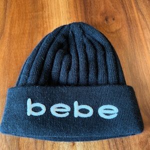 Bebe black winter hat